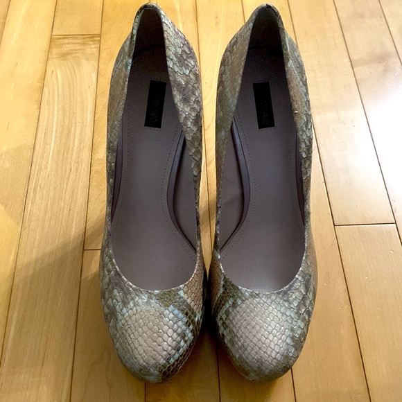 NEW Joan & David snakeskin leather Daquelia platform shoes - Picture 5 of 10